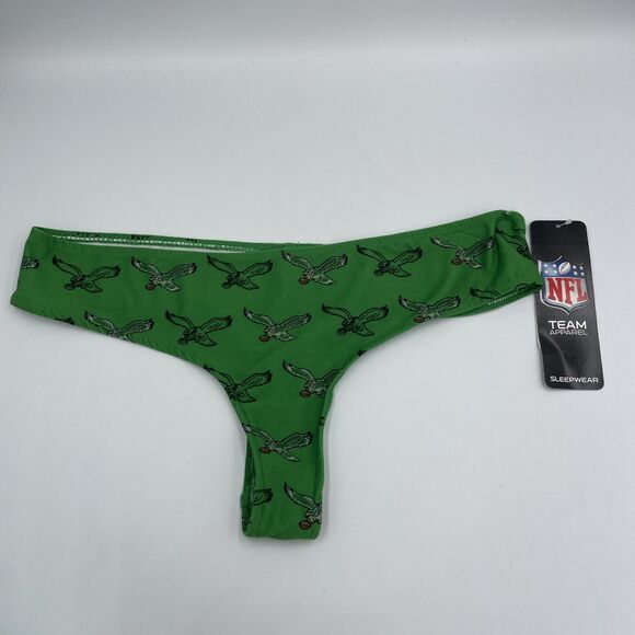 Philadelphia Eagles NFL Team Apparel Womens Size Small Green Thong Panty NWT - Picture 1 of 7